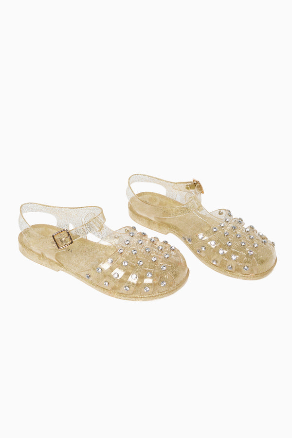 Loveshackfancy Loeffler Randall Rhinestone Jelly Sandals