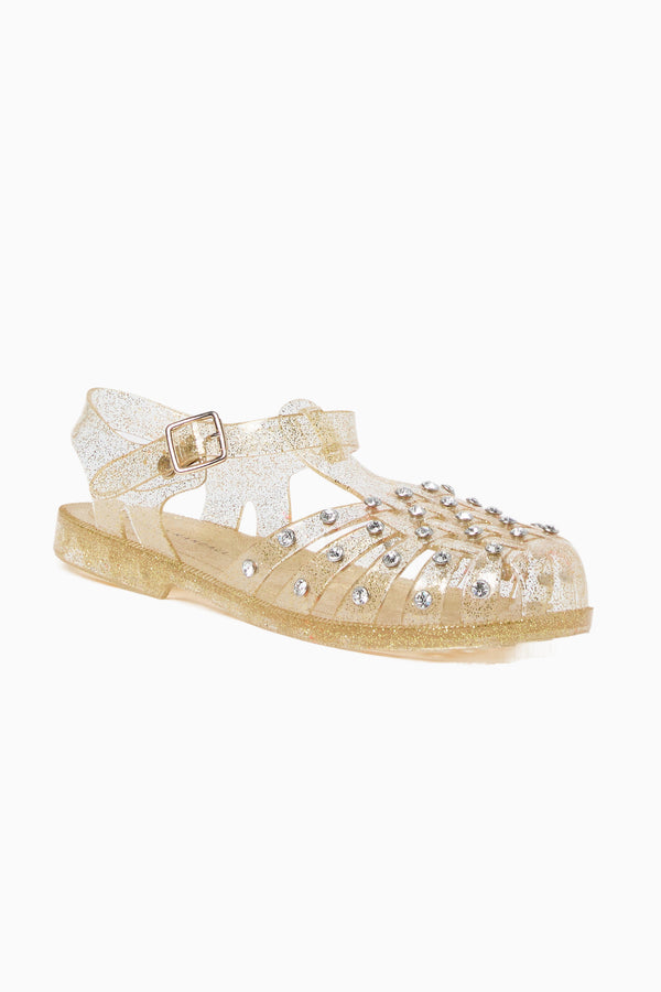loveshackfancy Loeffler Randall Rhinestone Jelly Sandals