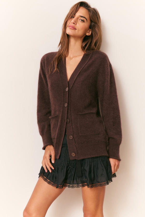 Loveshackfancy Applene Brushed Cashmere Cardigan