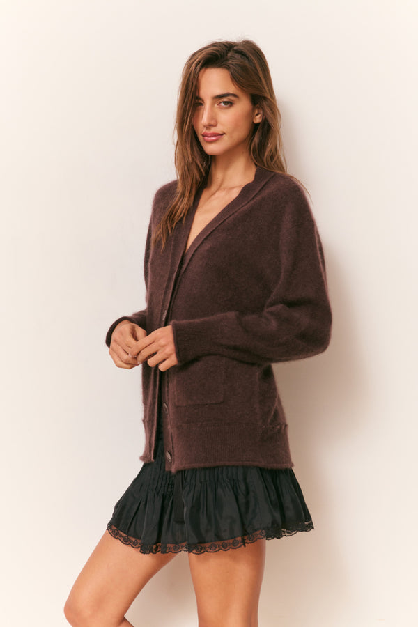 Loveshackfancy Applene Brushed Cashmere Cardigan
