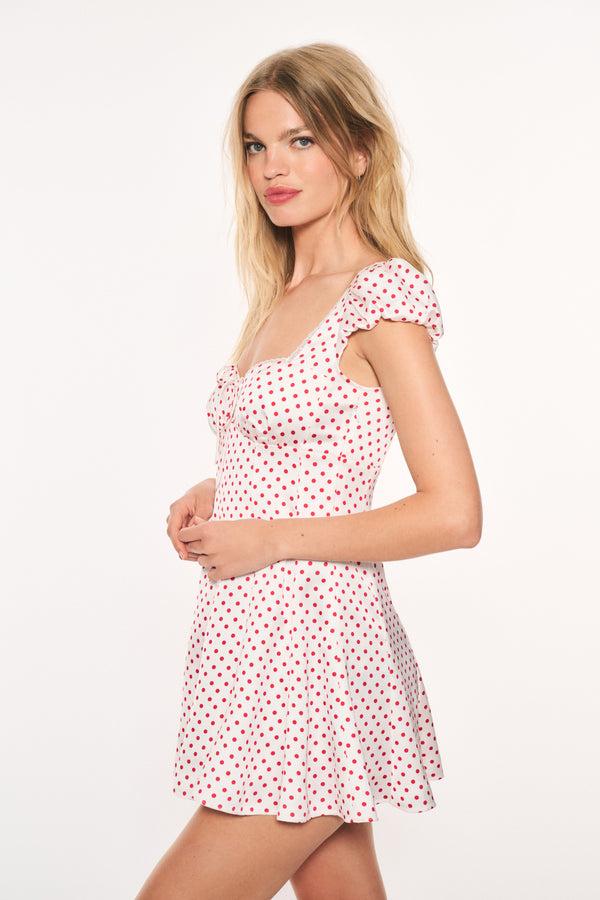 Loveshackfancy Avine Polkadot Mini Dress