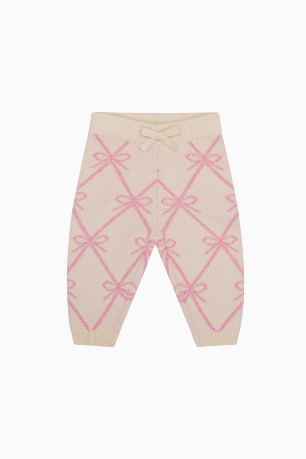 Loveshackfancy Baby Herra Knit Bow Pants
