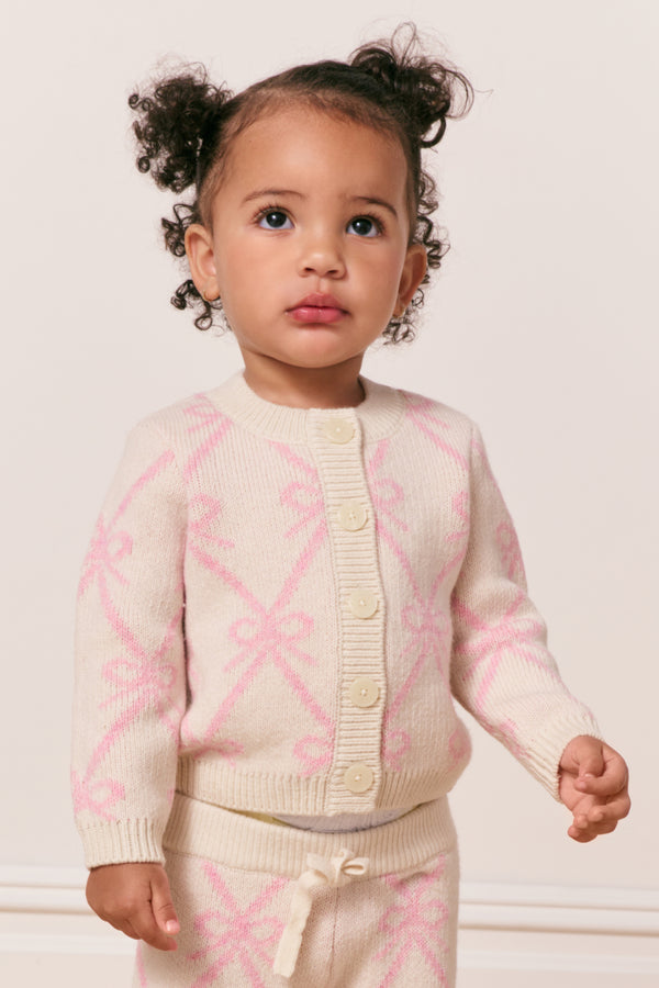 loveshackfancy Baby Marlowen Knit Bow Cardigan