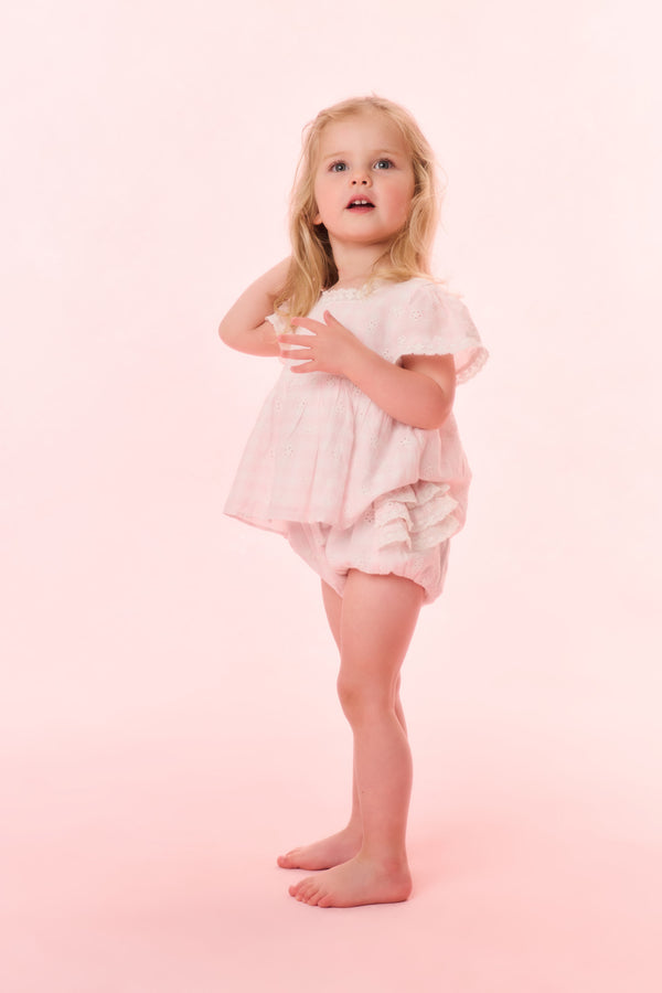 Loveshackfancy Baby Nalina Gingham Eyelet Bloomer