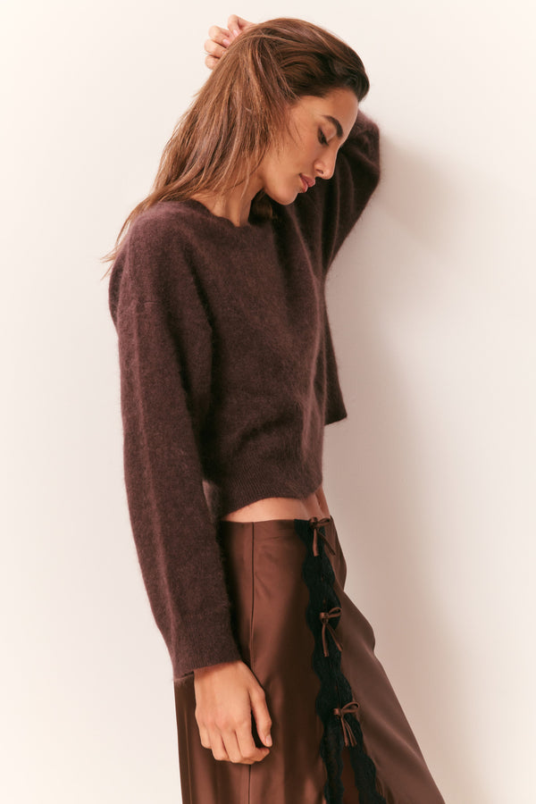 Loveshackfancy Bellman Brushed Cashmere Pullover