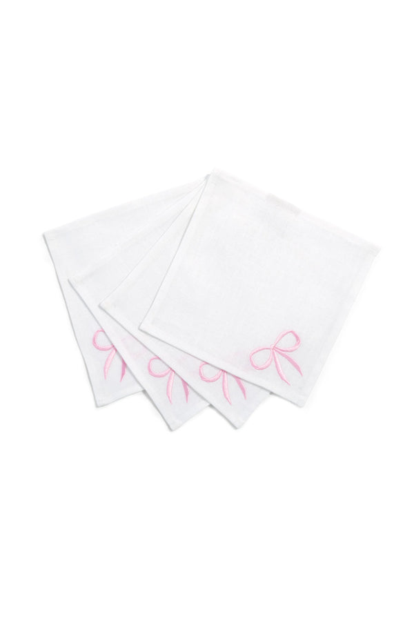 loveshackfancy Bow Cocktail Napkins Set Of 4