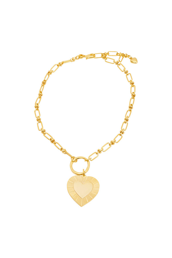 loveshackfancy Brinker+Eliza Gold Heart Necklace