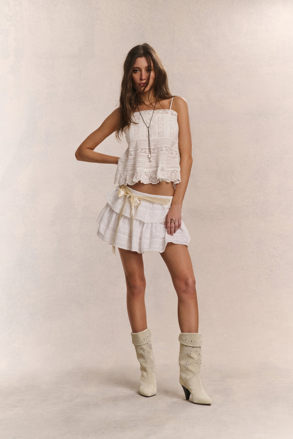 Loveshackfancy Charlieann Cotton Cami Top