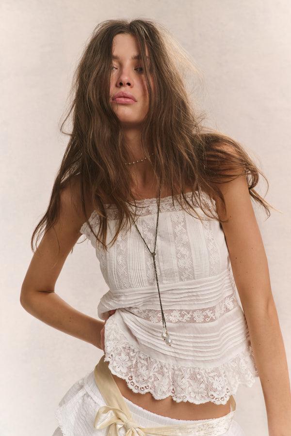 Loveshackfancy Charlieann Cotton Cami Top