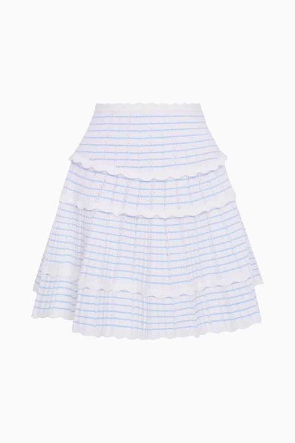 Loveshackfancy Colella Striped Stretch Knit Skirt