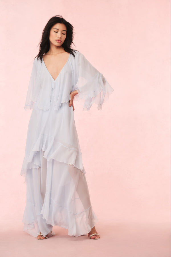 Loveshackfancy Collia Silk Chiffon Maxi Dress