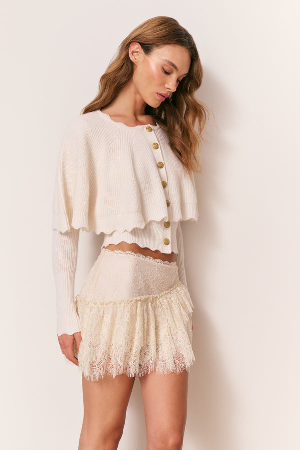 Loveshackfancy Daelyn Cashmere Cape Cardigan