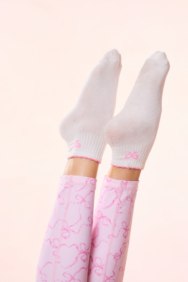 Loveshackfancy Doyenne Cotton Bow Ankle Socks