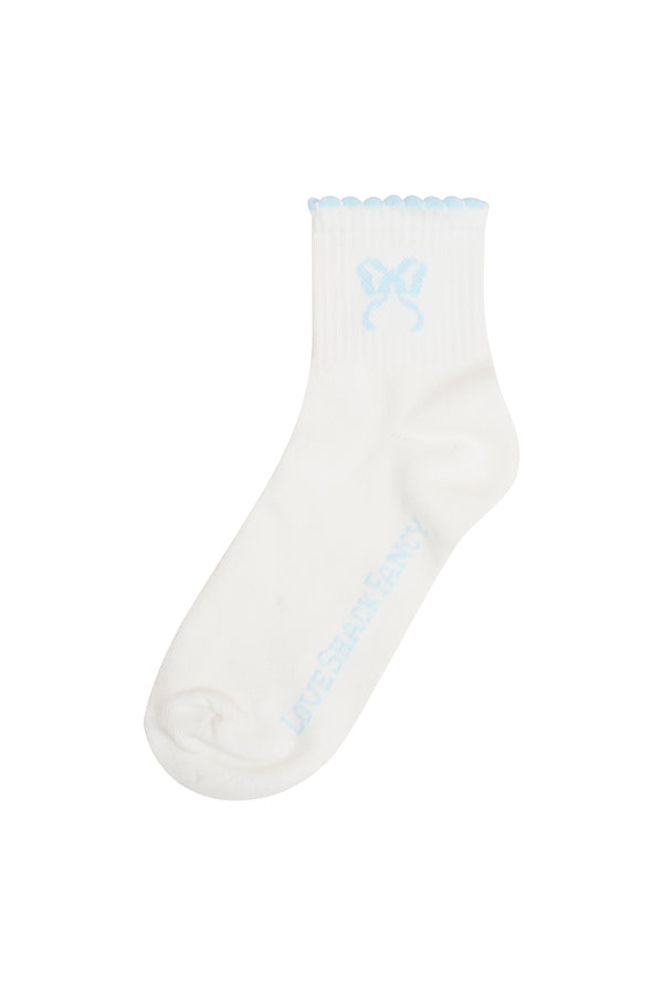 Loveshackfancy Doyenne Cotton Bow Ankle Socks