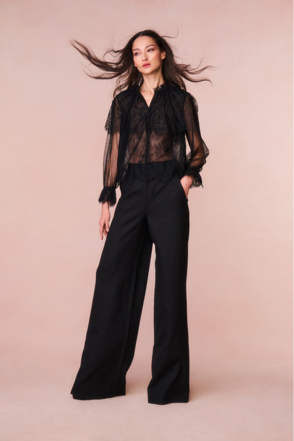 Loveshackfancy Duquette Sheer Lace Top