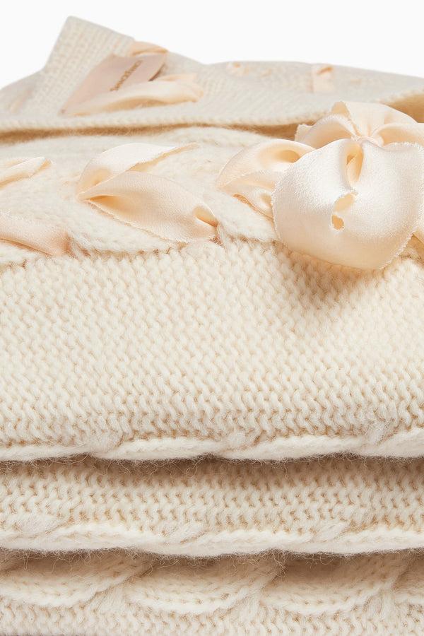 Loveshackfancy Eflore Luxe Alpaca Ribbon Blanket
