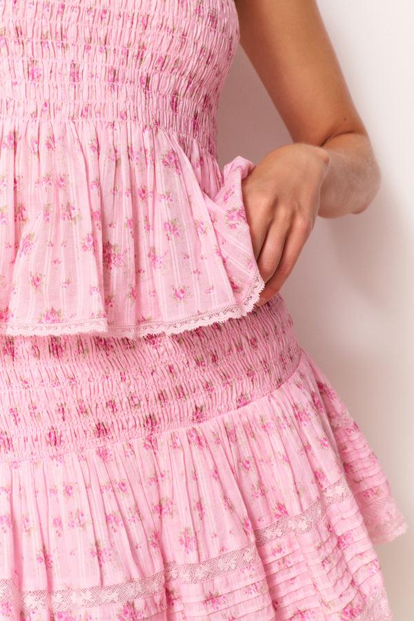 Loveshackfancy Elin Floral Cotton Voile Skirt