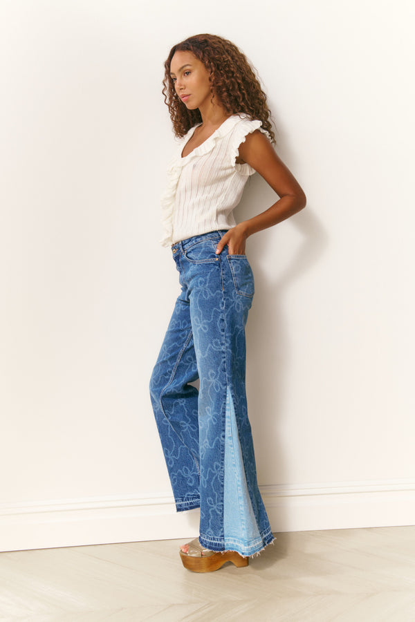 Loveshackfancy Elizabelle Pointelle Knit Top