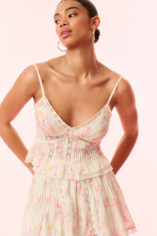 Loveshackfancy Elsette Cotton Floral Top