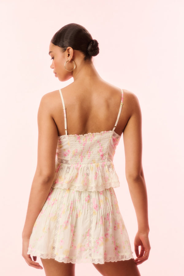 Loveshackfancy Elsette Cotton Floral Top