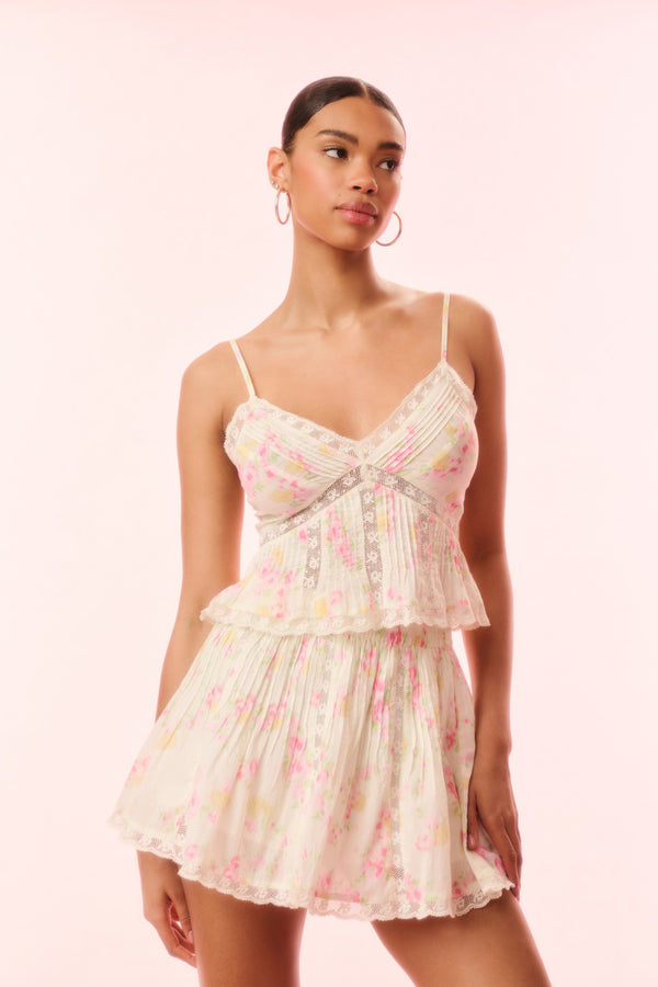 loveshackfancy Elsette Cotton Floral Top