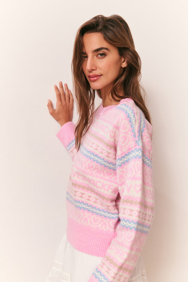 Loveshackfancy Emberly Wool Fair Isle Pullover