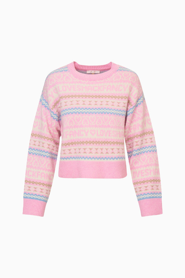 Loveshackfancy Emberly Wool Fair Isle Pullover