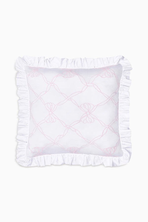 loveshackfancy Embroidered Ruffle Euro Pillow