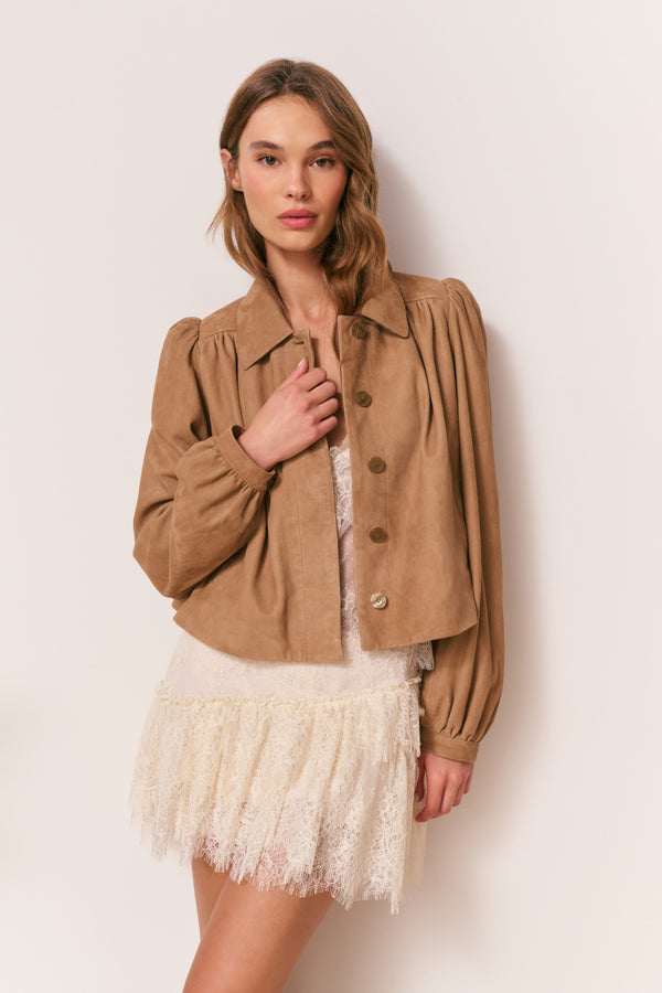 loveshackfancy Eris Suede Jacket