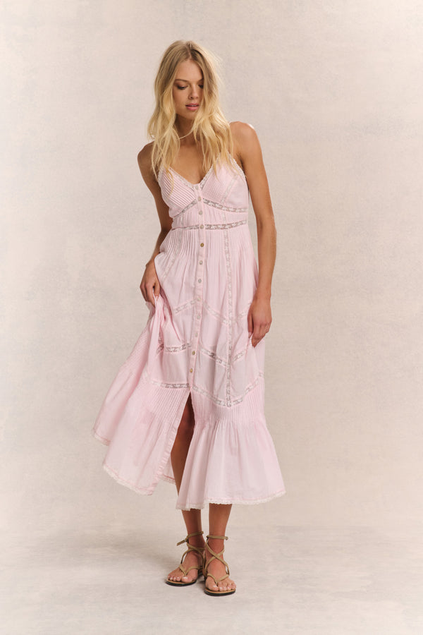 Loveshackfancy Esilda Heritage Cotton Midi Dress