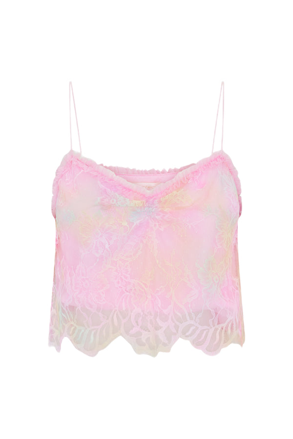 Loveshackfancy Ferni Tie-Dye Lace Cami Top