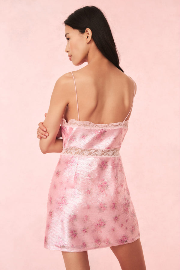 Loveshackfancy Finta Sequin Mini Dress