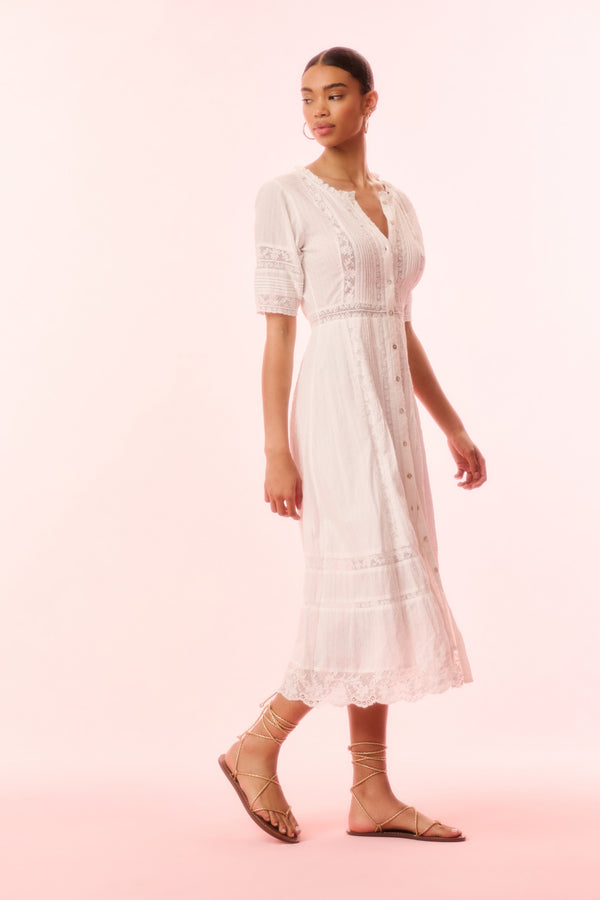 Loveshackfancy Francilla Cotton Midi Dress