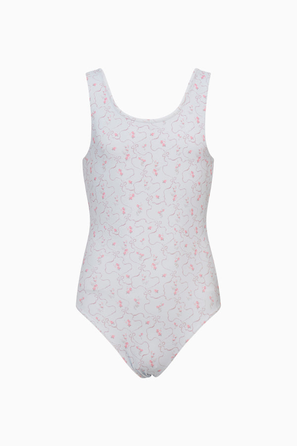 loveshackfancy Girls Aldora Blue Floral Swimsuit
