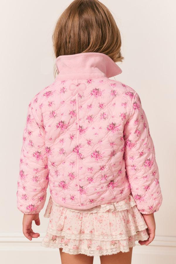 Loveshackfancy Girls Aubrina Floral Quilted Jacket