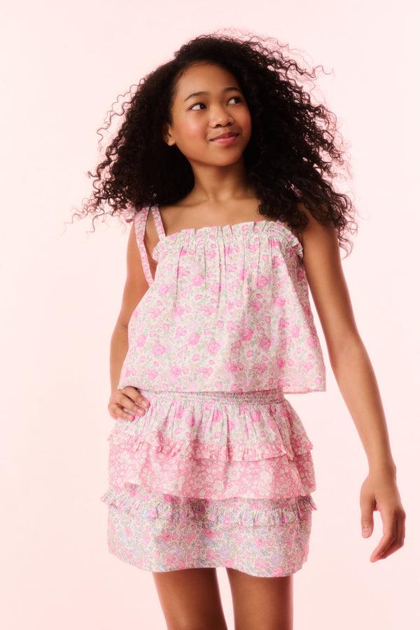 loveshackfancy Girls Billie Liberty Fabric Skirt