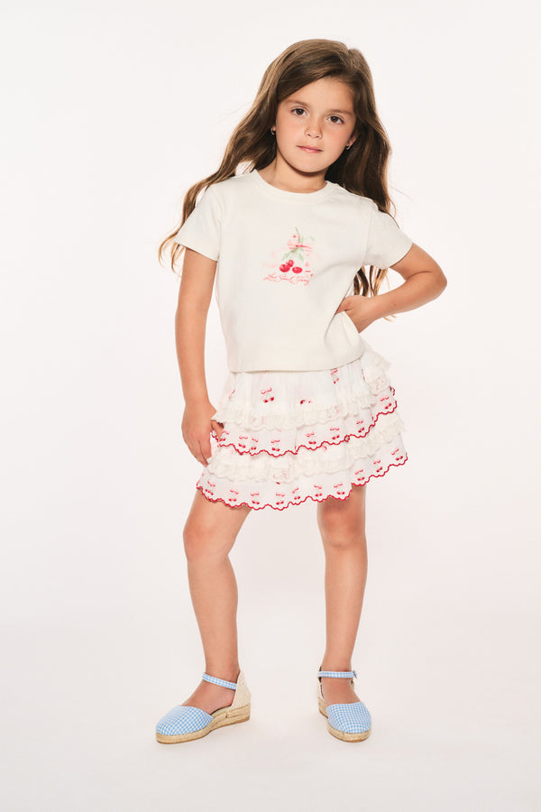 Loveshackfancy Girls Briella Cherry Tee