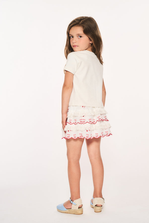 Loveshackfancy Girls Briella Cherry Tee