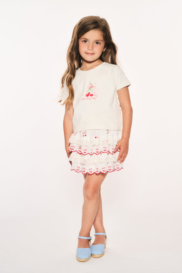 loveshackfancy Girls Briella Cherry Tee