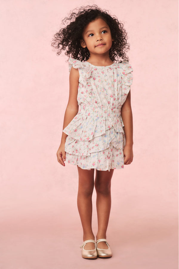 Loveshackfancy Girls Decker Cotton Floral Dress