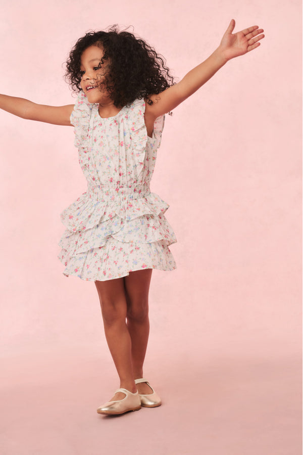 Loveshackfancy Girls Decker Cotton Floral Dress