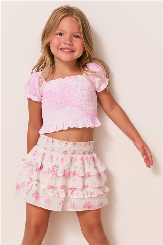 Loveshackfancy Girls Fabielle Cotton Top