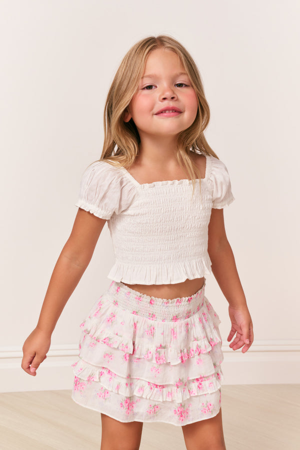 loveshackfancy Girls Fabielle Cotton Top