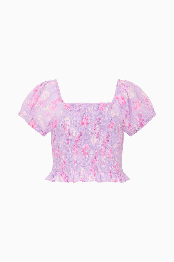 Loveshackfancy Girls Fabielle Heirloom Print Top
