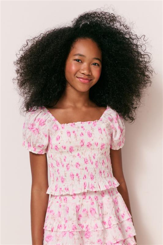 loveshackfancy Girls Fabielle Heirloom Print Top