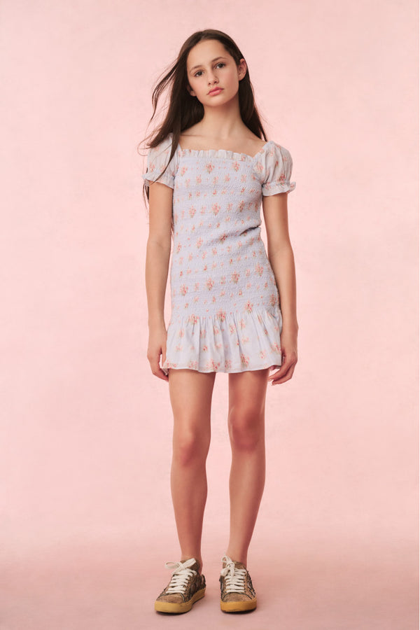 Loveshackfancy Girls Mosa Cotton Floral Dress