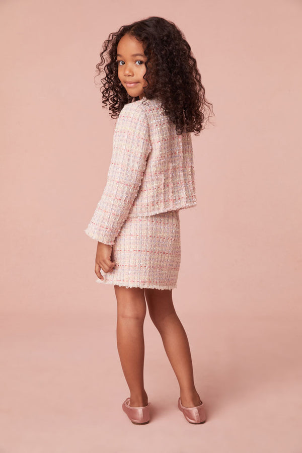 Loveshackfancy Girls Roelle Tweed Skirt