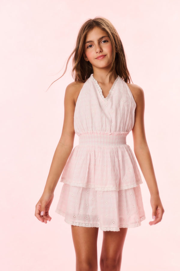 Loveshackfancy Girls Romille Cotton Gingham Dress
