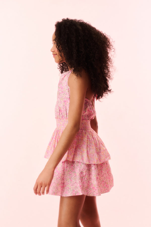 Loveshackfancy Girls Romille Cotton Halter Dress