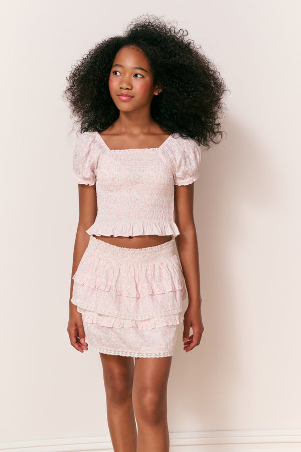 Loveshackfancy Girls Secret Crush Billie Skirt